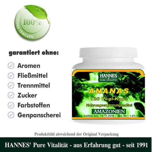 Ananas bromelina 120 capsule - ananas,