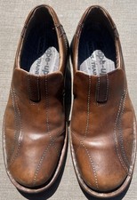 Scarpe mocassini Clarks ESCALADE 70846 in pelle marrone da uomo taglia 10M