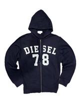 DIESEL Felpa Uomo Taglia L Hoodie Cappuccio Primavera Autunno Cotone ORIGINALE