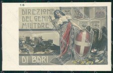 Militari Reggimentale Direzione del Genio Militare di Bari Foto cartolina XF6899