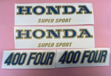 KIT ADESIVI SERBATOIO FIANCHETTI HONDA CB 400 FOUR SUPER SPORT BLU/ORO