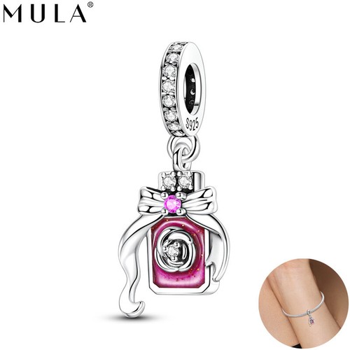 Ciondolo profumo rosa argento