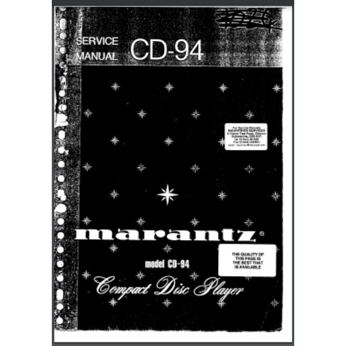 Marantz compact manuale - compact, cd-94