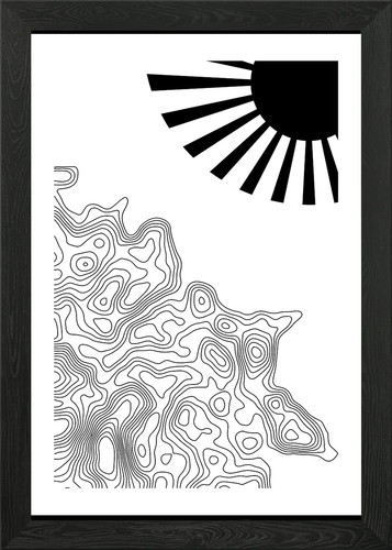 Mappa topografica con cornice
