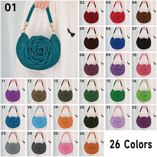 Kit borsa all uncinetto - kit, rosa