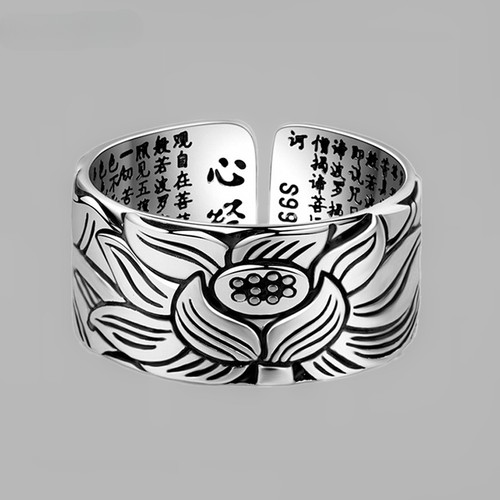 Anelli sutra cuore buddista - cuore,
