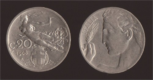 Centesimi 1908 liberta - centesimi,
