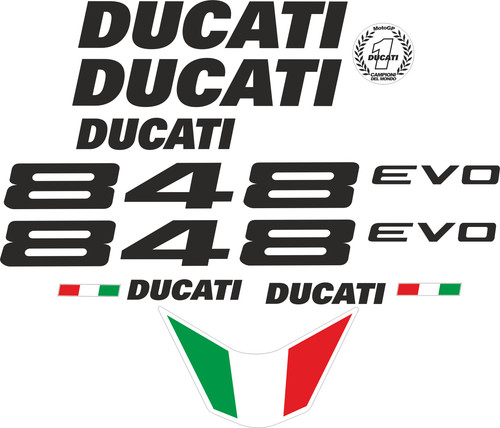 Ducati 848 evo replica decals - 848,