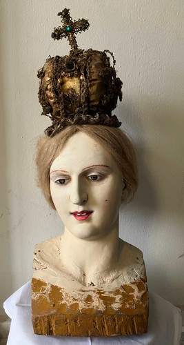 Antico busto barocco - , legno