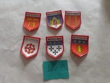 lot de 6 ÉCUSSON VILLE FRANÇAISE FRANCE LAIT / QUICK-LAIT REGILAIT) L15