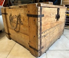 RARA CASSA VINTAGE IN LEGNO BIRRA PERONI ROMA CON COPERCHIO