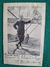 1910 SETTIMANA AVIAZIONE BOLOGNA PILOTA AEREO FARMAN VAN DER BORN AUTOGRAFATO