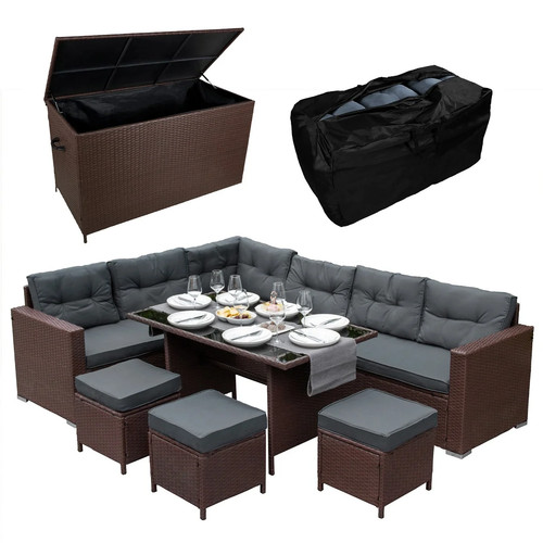 Set rattan angolare jardí - set,