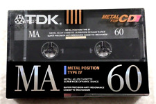 TDK MA 60 audiocassetta vintage nastro vuoto sigillato Made in Japan tipo IV v2