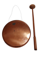Gong grande 25 cm campana in rame artigianale stile tibetano