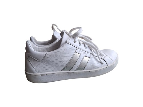 Sneakers pelle con logo - pelle,