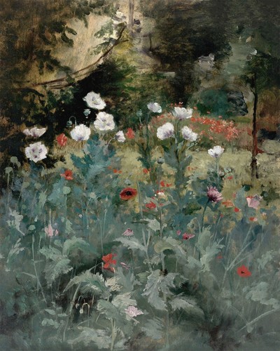 Antico quadro paesaggio campo
