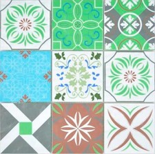 Mosaico Piastrella retro cristallo trasparente bagno colorato 160-1234 |1 foglio