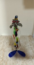 Clown vintage in vetro soffiato di Murano 