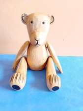 ORSO ARTICOLATO IN LEGNO FATTO A MANO VINTAGE