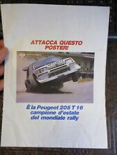POSTER RIVISTA " AUTOSPRINT " PEUGEOT 205 T 16 - CAMPIONE MONDIALE RALLY
