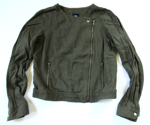 Giacca gap verde misto lino - verde,