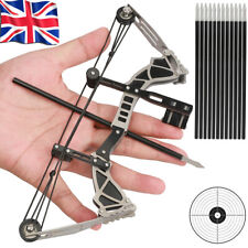 Set Mini Arco Composto 9,5" Frecce Bersaglio Tiro con l'Arco Giocattolo Arco Tascabile Tiro Adulto