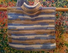 Maglione poncio bimba lana - lavorazione artigianale made Italy 