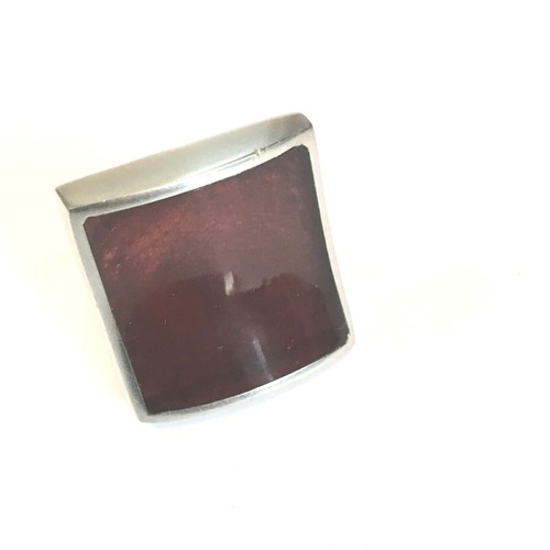 Anello vintage vetro quadrato - anello,