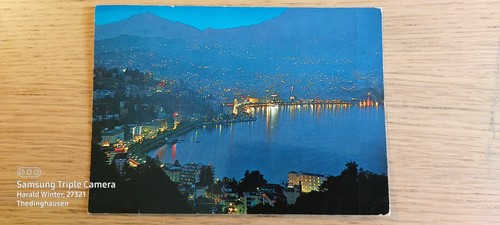 Cartolina lugano foto totale - lugano,
