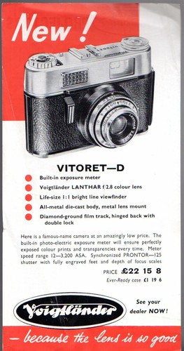 Voigtlander vitoret fotocamera - vitoret,
