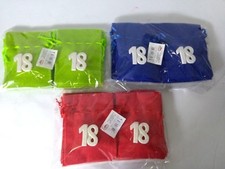 12 SACCHETTI REGALO 9X12 cm PER BOMBONIERE con LACCETTI 18 ANNI PARTY COMPLEANNO