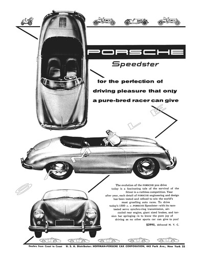 Pubblicità porsche speedster - pubblicità,