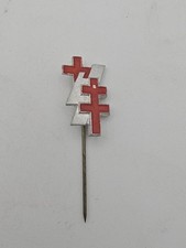 DISTINTIVO/SPILLA - IN ALLUMINIO - LE DUE CROCI - GIORNATA ANTITUBERCOLARE