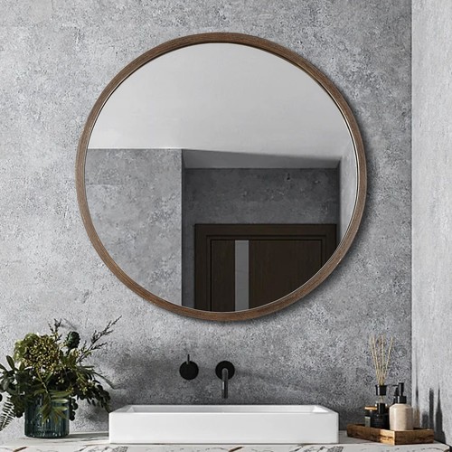 Armadio specchio bagno rotondo