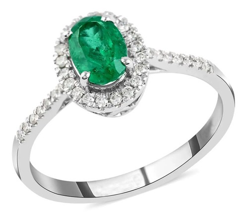 Anello cluster smeraldo - cluster,