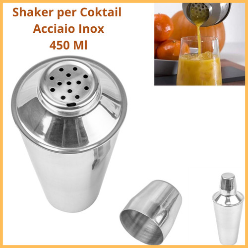 Shaker per coktail acciaio - shaker,