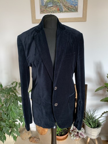Giacca blazer velluto blu navy
