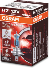 NIGHT BREAKER LASER H7, 150% Di Luce In, Lampada Alogena per Fari, 64210NL, 12V,