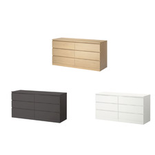 Cassettiera 6 cassetti IKEA MALM 160x78 cm mobile camera da letto contenitore scegli colore