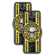 2 adesivi vintage Evil 10 x 5