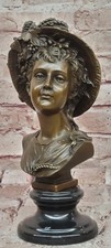 Art Nouveau Bronzo Lady Busto