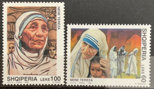 Repubblica 1998 emissioni congiunte Albania madre Teresa serie completa mnh