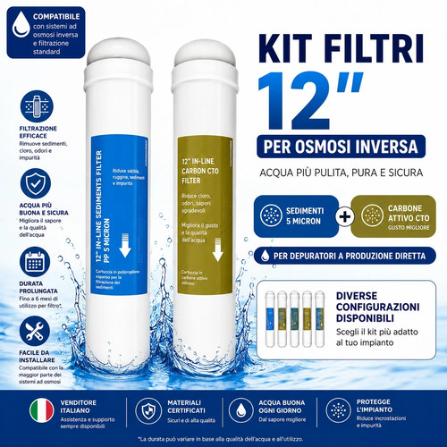Filtri pollici depuratore - filtri,