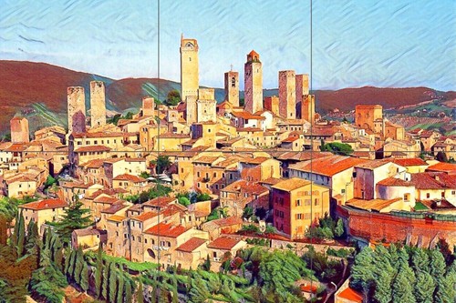 Pannello ceramica mosaico - , di