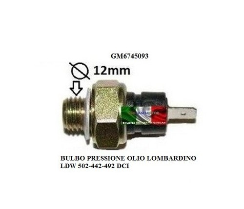 Bulbo pressione olio con - bulbo,
