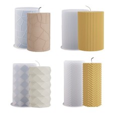 4 stampi per candele a colonna