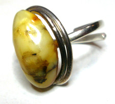 ANELLO VERO CON L'AMBRA BALTICA