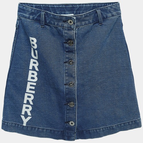 Gonna denim con - con, stampa