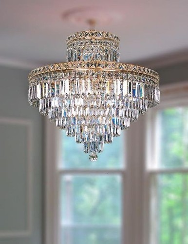 Lampadario cristallo oro - lampadario,